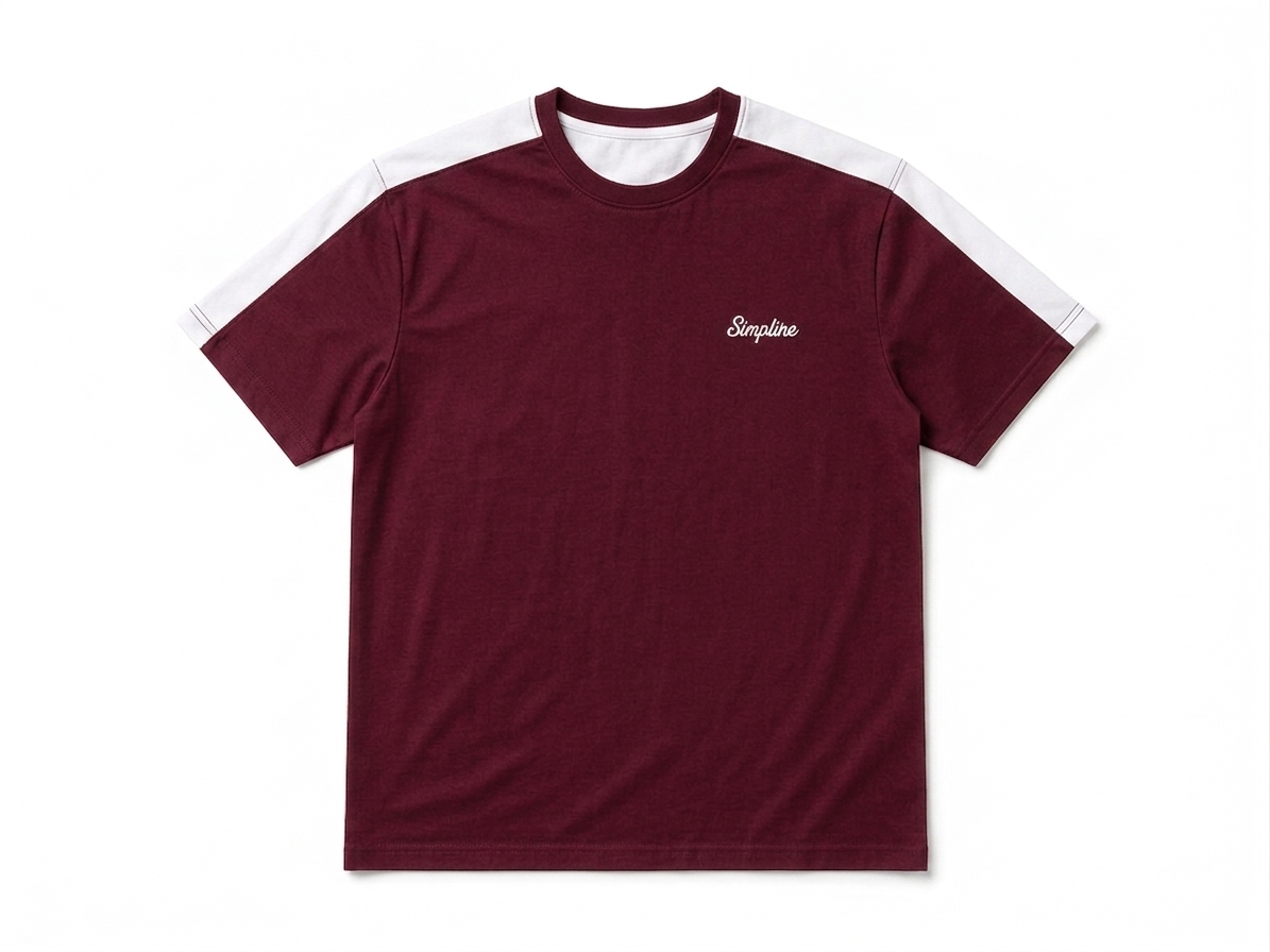 simpline burgandy t-shirt